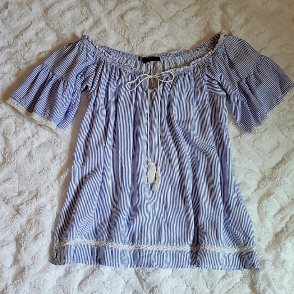 Couple Collection off the shoulder blouse